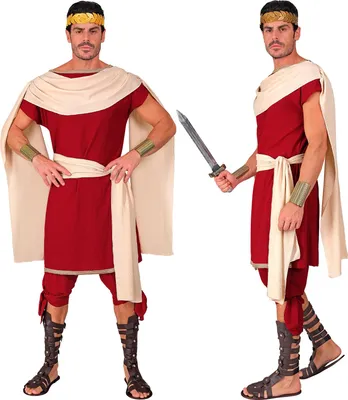 Produktbild von Kostüm Römer Imperator Rot – Gladiator Verkleidung S - 48/50