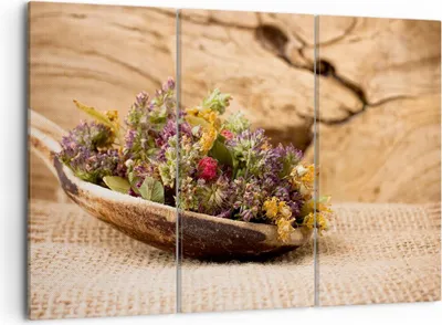 Produktbild von Bild auf Leinwand - Leinwandbild - Kraut Tee Bio getrocknete Kräuter - 105x70cm - Wand Bild - Wanddeko - Leinwanddruck - Bilder - Kunstdruck - Leinwand bilder - Wandkunst - CE105x70-2471