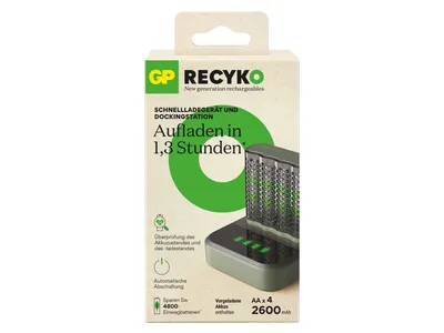 Zdjęcie produktu dla GP Battery M452 Dockingstation Rundzellen-Ladegerät NiMH Micro AAA Mignon AA (GPRCKCHM452D440)