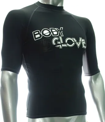 Produktbild von BODY GLOVE Rash Guard BASIC Men BLACK Elasthan Hemd Wakeboard Kiten Surfen T shirt(M)