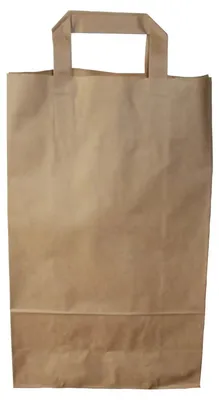 Produktbild von 50 Papiertragetasche Tragetaschen 22x10x36cm braun Papier Klein