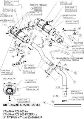 Produktbild von Endschalldämpfer LeoVince Auspuff-Ersatzteil 9633, Ø 50mm 250mm, links für EVO