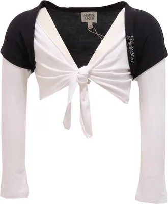 Immagine prodotto di 1672Z coprispalle bimba girl ARMANI JUNIOR blue/white shrug jacket