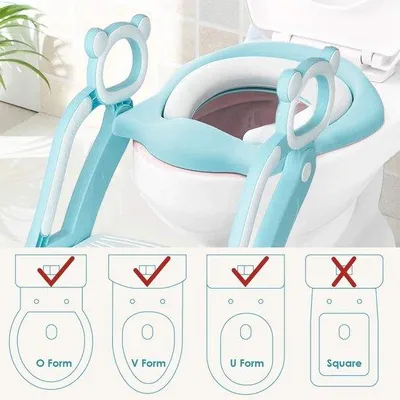 Productafbeelding van Famanu kinderstoeltje voor het toilet met voetsteun - verstelbaar toilet trainingsstoeltje met Polyurethanzitting, antislip, geschikt voor jongens en meisjes
