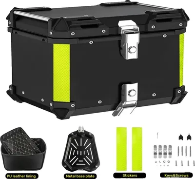 Produktbild von Motorrad Topcase, 65L Kapazität, abschließbar und wasserdicht, 65L-Schwarz