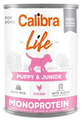 Obrázek produktu pro Dog Life konz.Puppy&Junior Chicken&rice 400g