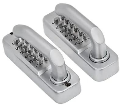 Mechanisches Codeschloss, doppelseitiger Griff, Zinklegierung, silber