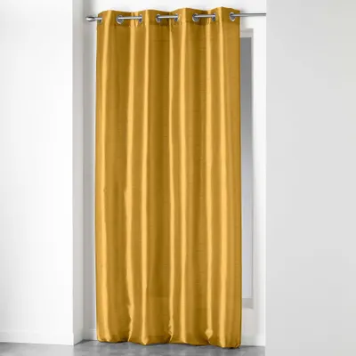 Gardin mit Ösen 140x240 cm Senf Schantung