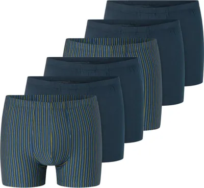 Produktbild von Schiesser 6er Pack 95/5 Essentials - Organic Baumwolle Retro Short / Pant Mit softem, tonalem Komfortbund, Extra bequemer Beinausschnitt, Modische Ziernhähte