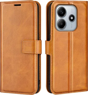 Produktbild von Xiaomi Redmi Note 14 5G Hülle - Coverup Deluxe Klapphülle - Braun