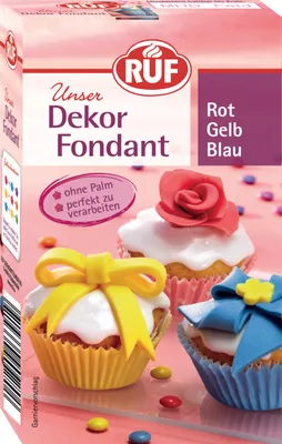 Produktbild von RUF Dekor Fondant Rot Gelb Blau