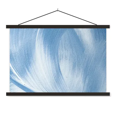 Produktbild von MuchoWow® Textilposter Blau - Acrylfarbe - Gestaltung 150x100 cm mit schwarzem Rahmen - Schlafzimmer