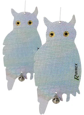 Image de Lot de 2 Hiboux Effaroucheurs - Protection des Cultures - Effarouchement Efficace des Oiseaux - D-Work