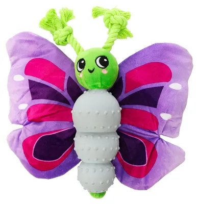 Produktbild von Flamingo Hundespielzeug Buspi Schmetterling violett, Maße: 32 x 6,5 x 32,5 cm