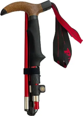 Produktbild von Trekkingstöcke, flexibles, rostfreies Zubehör, vierteilige Teleskop-Trekkingstöcke für den Außenbereich, Rot