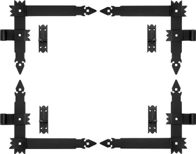 Produktbild von Winkelband Winkelbänder Türbänder Türband Mittelband Schwarz Kloben 16 - Größe: 360 (4 Teile)