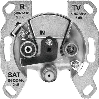Obrázok produktu pre TechniSat TECHNIPRO SV 600 V2, SAT + TV + Radio, 2200 MHz, Múr, Samica, Samica, Strieborná