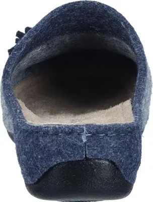 Produktbild von Dr. Brinkmann Damen Hausschuh aus Wollfilz mit Blume Blüte Applikation 320275, Größe:38 EU, Farbe:Blau