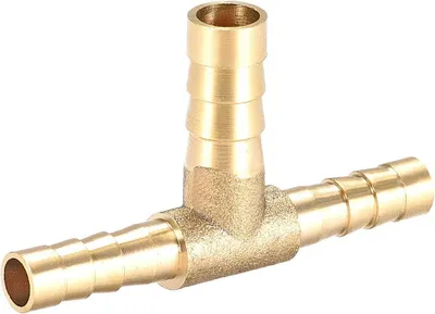 Imagen del producto de Conector en T de latón, de 6 mm x 8 mm x 6 mm, para aire y agua