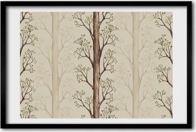 Produktbild von Bild 60x40 MDF-Rahmen, Wandkunst Bäume
