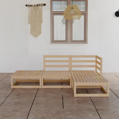 Produktbild von vidaXL 4-częściowy zestaw ogrodowy z litego drewna sosnowego