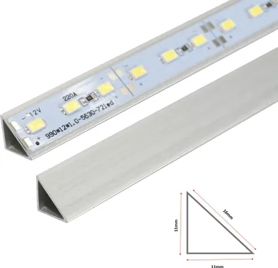 Produktbild von 2 Meter Alu Profile Alu Schiene Profil für LED-Streifen ohne Abdeckung Profil E