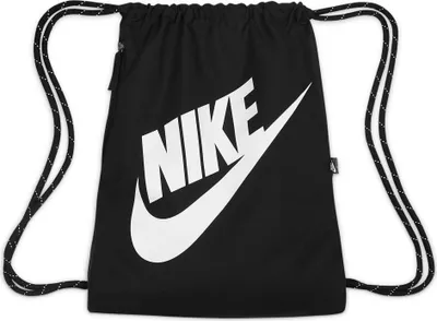Obrázek produktu pro Nike Heritage Drawstring Bag Black/Black/White 10 L Sáček na přezůvky