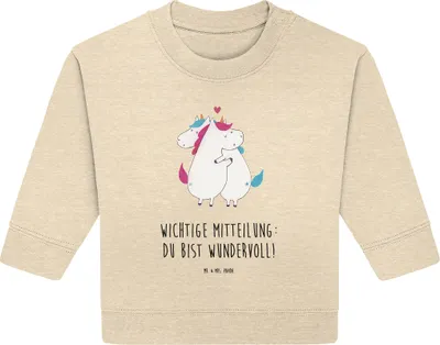 Produktbild von Mr. & Mrs. Panda Organic Baby Pullover Einhorn Mitteilung 24. - 36. Monat - Natural Raw - Geschenk, Valentinstag, Einhörner, Bullover, Unicorn, Liebe, Lustig, Spruch