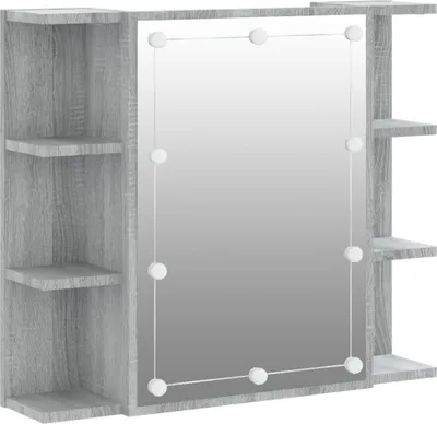 Obrázok produktu pre Zrkadlová skrinka s LED sivá sonoma 70x16,5x60 cm