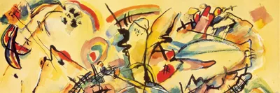 Obrázek produktu pro Wassily Kandinsky umělecký obraz - Kompozice, 1917 (30 x 91 cm)