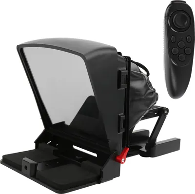Zdjęcie produktu dla Przenośny teleprompter z pilotem, prompter do nagrywania wideo na telefon/kamerę/tablet