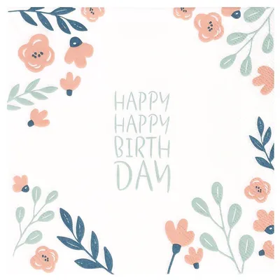 Produktbild von Räder Design Serviette Papierserviette Happy Happy Birthday (20-teilig)