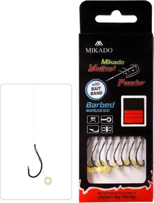 Image de Mikado Method FEEDER bas de ligne avec élastique, hameçon n°4, ligne 0,28mm, 8 pcs.
