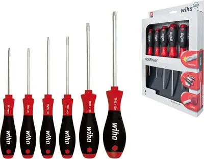 Produktbild von Wiha SoftFinish® TORX® Tamper Resistant Schraubendrehersatz, 6-tlg. (362TR K6)