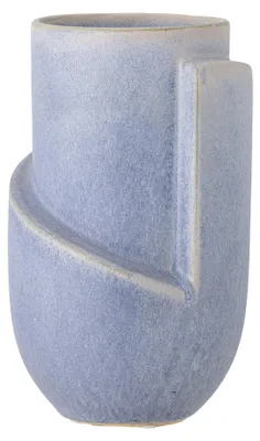 Steinzeug-Vase, blau, Ø11,5 x H18,5 cm