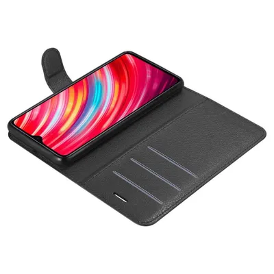 Produktbild von Cadorabo Hülle für Xiaomi RedMi NOTE 8 PRO Schutz Hülle in Schwarz Handyhülle Etui Case Cover Magnetverschluss