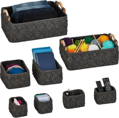 Produktbild von Filz Schubladen-Organizer Unterwäschehalter mit 8 Fächern, H 21 cm, B 32,5 cm