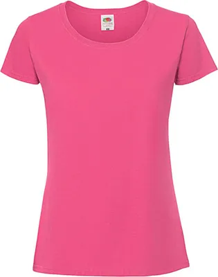 Produktbild von Fruit of the Loom 61-424-0 | Damen T-Shirt Ringspun Premium T Lady-fit - Farbe: Fuchsia - Größe: XL