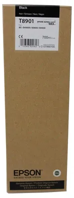 Obrázok produktu pre Epson T890100, Čierna, Atrament na pigmentovej báze, 700 ml, 1 kusov, Balenie po jednom kuse