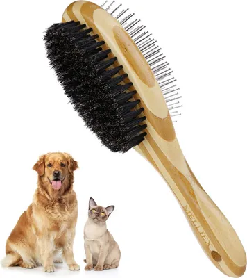Image de Brosse double face pour chiens et chats - Pour chiens et chats à poils longs ou courts