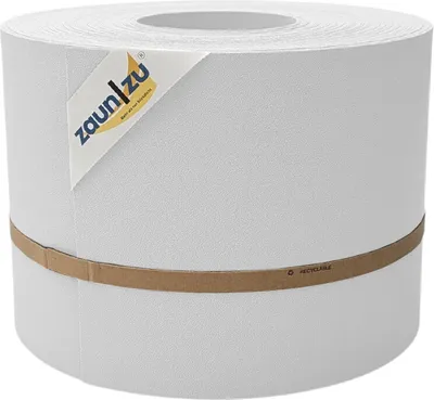 Produktbild von Sichtschutzstreifen zaun|zu PREMIUM 35m Rolle PP Zaunblende für Doppelstabzaun Weiß, 35m