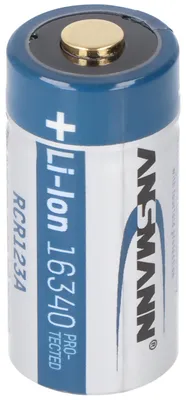 Obrázek produktu pro Ansmann 16340, RCR123, CR123A Li-Ion baterie s nabíjecím konektorem USB-C, 3,6 V 850 mAh min. 800 mAh, s ochranným obvodem
