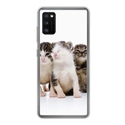 Produktbild von MuchoWow® Handyhülle Schutzhülle Hülle für Samsung Galaxy A41 Katze - Haustiere - Fell - Porträt Silikon Softcase Handy Hülle - Mobiltelefon