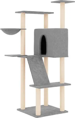 Obrázok produktu pre vidaXL Strom pre mačky so sisalovými škrabadlami svetlosivý 143 cm