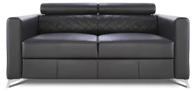 Produktbild von Sofa 2 Sitzer Couch Design Polster Modern 100% Italienisches Leder Klassische
