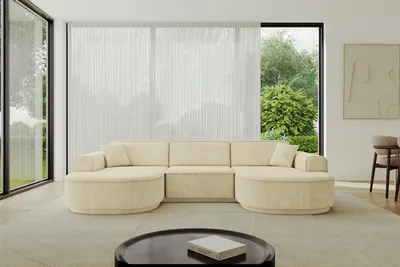 Produktbild von ALTDECOR Ecksofa in U-Form  MARI-U1-v3 - 303x171x83 cm  Beige -  Corner Sofa Bett Eckcouch Couch L-Form Wohnlandschaft  Cauchsofa