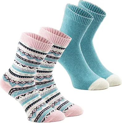 Image de BRUBAKER 2 paires de chaussettes 'Cashmere Touch' rose menthe Gr. 35 - 38