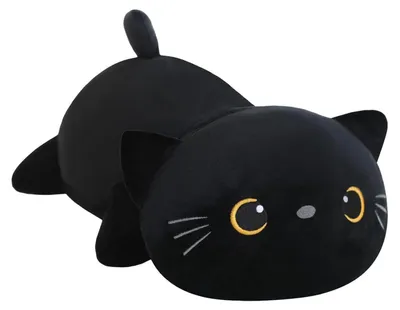 Produktbild von Beschwertes Plüschtier Katze zur Angstlinderung 60 cm Schwarz