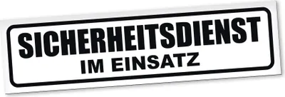 Produktbild von PantherPixel Sicherheitsdienst Im Einsatz Magnetschild Auto Security Magnetfolie Geschenkidee 20 x 5 cm STANDARDFARBFOLIEN