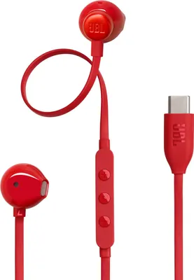 Produktbild von JBL Tune 305C Rot USB-C Kabelgebundener In-Ear-Kopfhörer für Musik und Anrufe